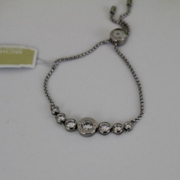 NWT Silver Tone Michael Kors Bolo Slider Bracelet - Picture 4 of 4